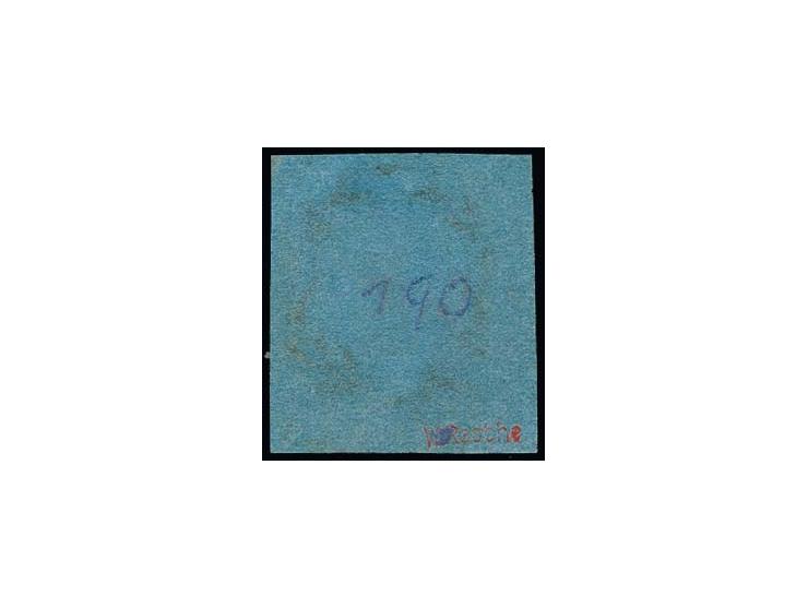 "190" BRODENBACH, zentrisch und sauber auf 2 Sgr. auf blau, allseits breit- bis überrandig; eine große Stempel-Seltenheit, di