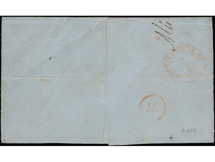 "976" MÜLHEIM A.D. RUHR, auf je 2 Einzelwerten ½ Sgr. rotorange und 1 Sgr. auf rosa, teils leicht berührt, eine ½ Sgr. vom un