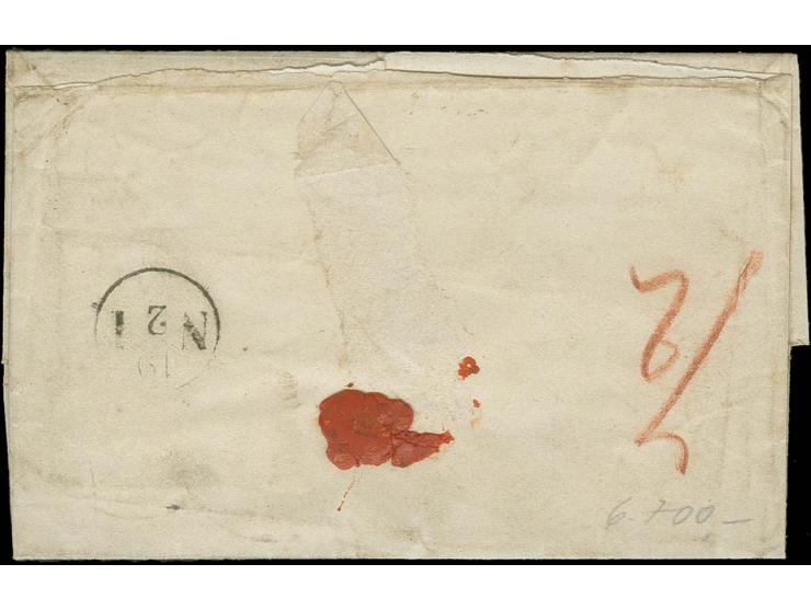 "1020" NEUMÜHL, zweimal abgeschlagen auf waagerechtem Paar ½ Sgr. rotorange, links mit der Randlinie geschnitten und eventuel