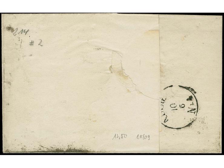 1/3 Gr. gelblichgrün mit Hufeisenstempel "COELN 10 6 68" (Spalink Nr. 4-7) auf Ortsfaltbrief mit Ra. "MODERIRT" und Blaustift
