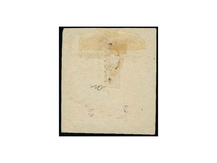 1 Gr. karmin mit Braunschweig-Nummernstempel "4" auf Briefstück, seltene Nachverwendung (Feuser 800), Pracht