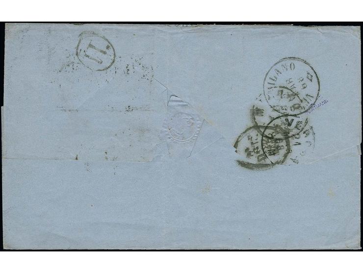 1 Gr. karmin, senkrechter 5er-Streifen und senkrechtes Paar mit EKr. "HAMBURG P.E.2. 18/3 68" als Mehrfachfrankatur auf Faltb