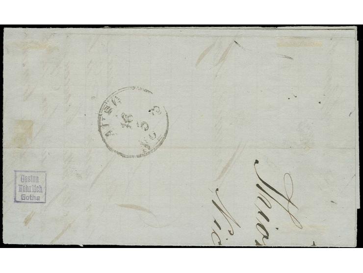 Spitzen nach unten: 5 C. grün und 10 C. mit EKr. "DIEDENHOFEN 15 5 71" auf Faltbrief nach Bernkastel; die Marken farbfrisch u