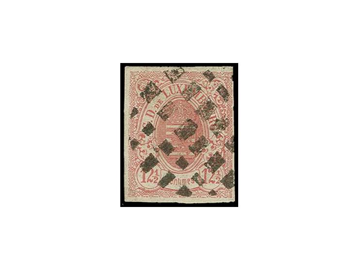 12½ c. rose, clear to wide margins, neatly cancelled by central strike of mute cancel of Bettembourg, very fine, signed F.S.P