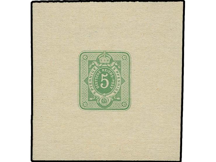 5 Pfge, ungezähntes Essay in hellblaugrün auf gelblichem Papier ohne Gummierung, Einzelabzug im Blockformat, Kabinett, Fotoat