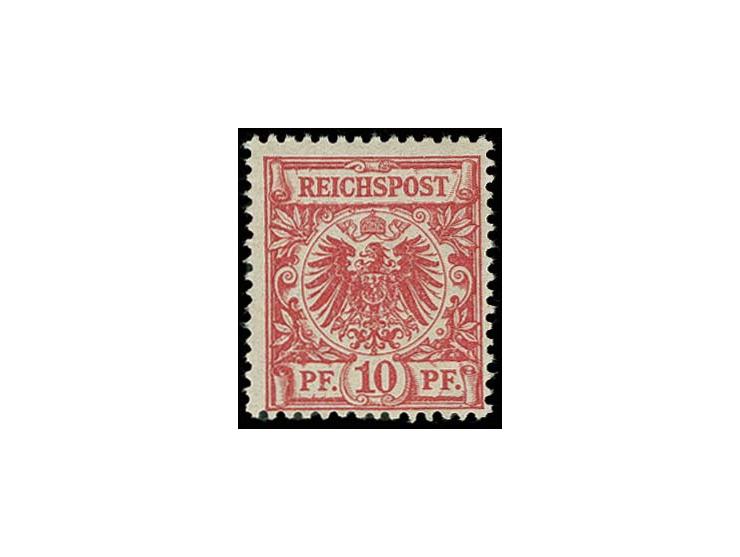 10 Pfg. karmin (rosa) quarzend, postfrisch in tadelloser Erhaltung; unsigniert, Fotoattest Jäschke-L. BPP (Mi. 1500,-)