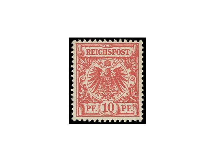 10 Pfg. mittelrot, dunkelgelbquarzend, postfrisch, Pracht, sign. Zenker BPP (Mi. 1.200,-)