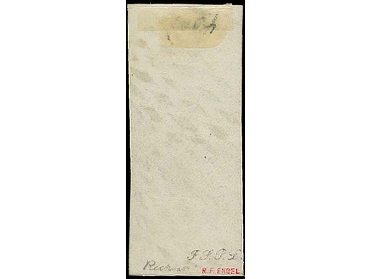 12½ c. rose, vertical pair with clear to wide margins, used with mute cancel of Ettelbruck, very fine, several signature incl