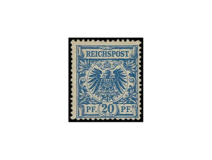 20 Pfg. blau, postfrisch, Kabinett, Fotoattest Jäschke-L. BPP