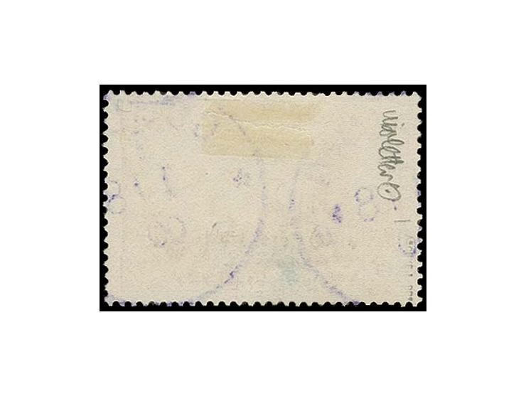 3 M., Type I, mit violettem EKr. "COBURG 1.8.00", Ersttag für diese Marke, Pracht, sign. Jäschke-L. BPP
