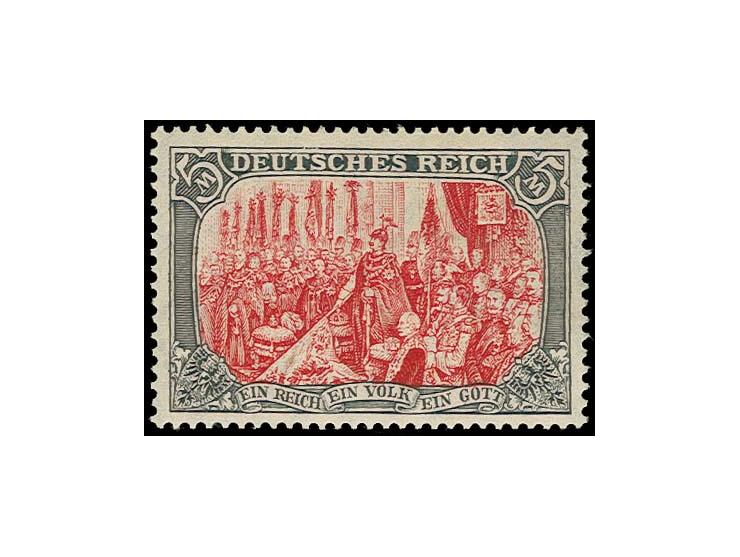 5 M. schwarz/dunkelkarmin, sogenannter Ministerdruck, ungebraucht, Pracht, sign. Pfenninger und Fotoattest Jäschke-L. BPP (Mi
