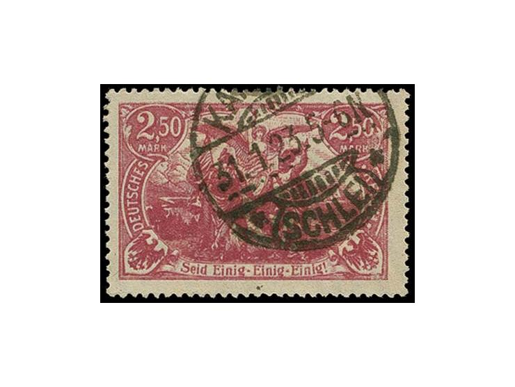 2,50 M. dunkelgraulila mit klarem Doppeldruck, sauber gestempelt, Kabinett, Fotoattest Weinbuch BPP