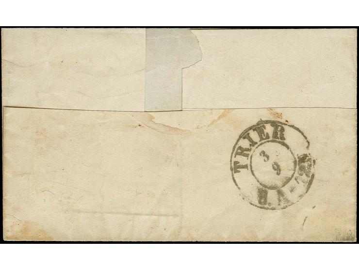 25 c. brown, clear to large margins, tied by cds. "LUXEMBOURG 3 SEPT. 62" to small lettersheet (upper sideflap missing) to Ma