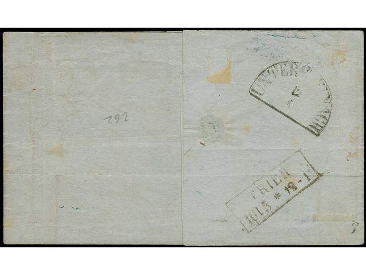 37½ c. green, clear to wide margins, tied by cds. "LUXEMBOURG 10 MAI 60" to lettersheet to Bavaria with transit mark of Trier