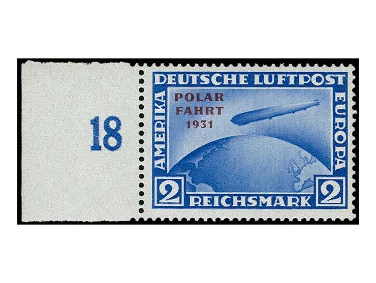 Polarfahrt 2 M. mit Aufdruckfehler "Bindestrich nach POLAR fehlt", ungebraucht vom linken Bogenrand, Fotobefund Schlegel D. B