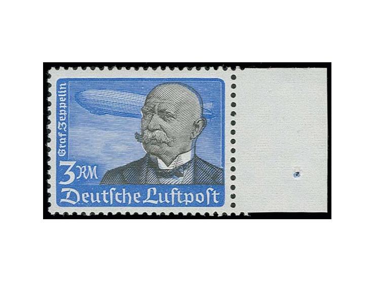 1934, Flugpost 5 Pfg. - 3 M. mit waagerechter Gummiriffelung, 50 Pfg. ungebraucht, alle anderen postfrisch (2 M. mit leichter
