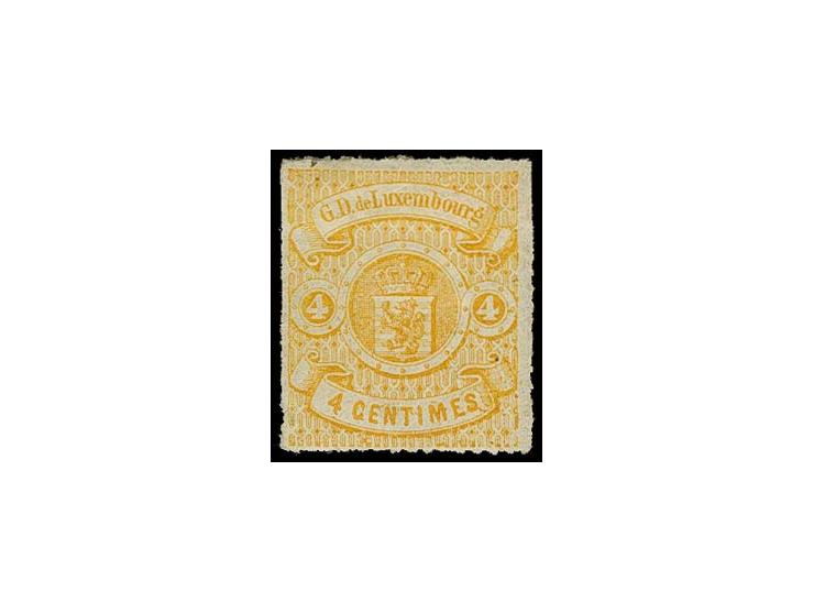 4 c. yellow, unused with original gum, very fine, opinion Goebel