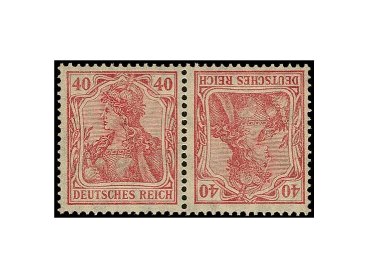 1921, Germania 40 Pfg. stumpfrot, postfrischer Kehrdruck, tadellos, Fotobefund Bechtold BPP