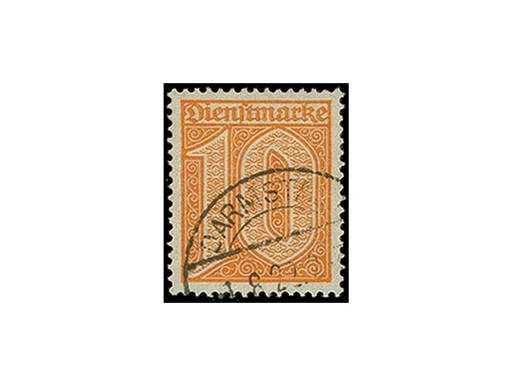 10 Pfg. orange, gestempelt, Kabinett, Fotoattest Winkler BPP (Mi. 600,-)