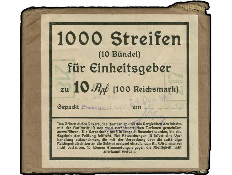 1933, Einheitsgeberstreifen, 1000 Stück in ungeöffneter Originalverpackung