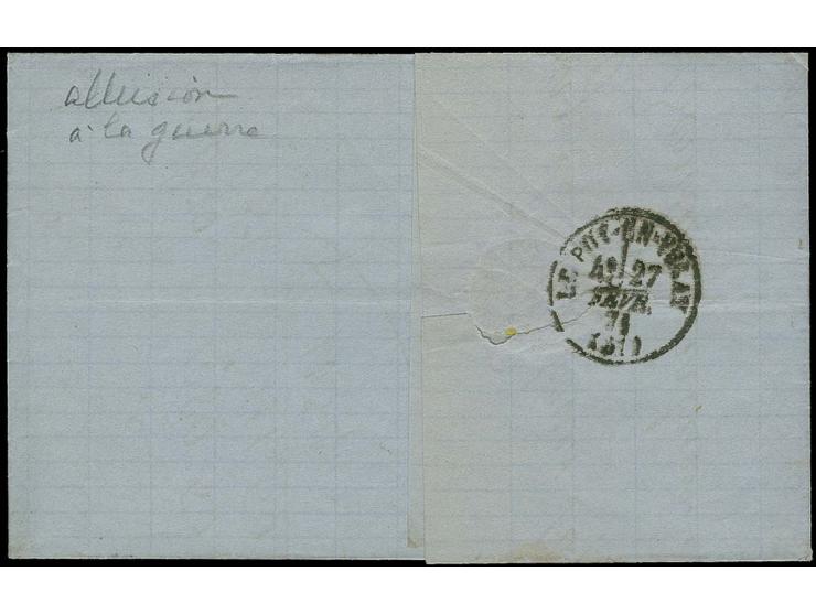 12½ c. carmine, horizontal pair tied by cds. "LUXEMBOURG 13 FEVR. 71" to small lettersheet, endorsed "Via Belgique" due to Fr