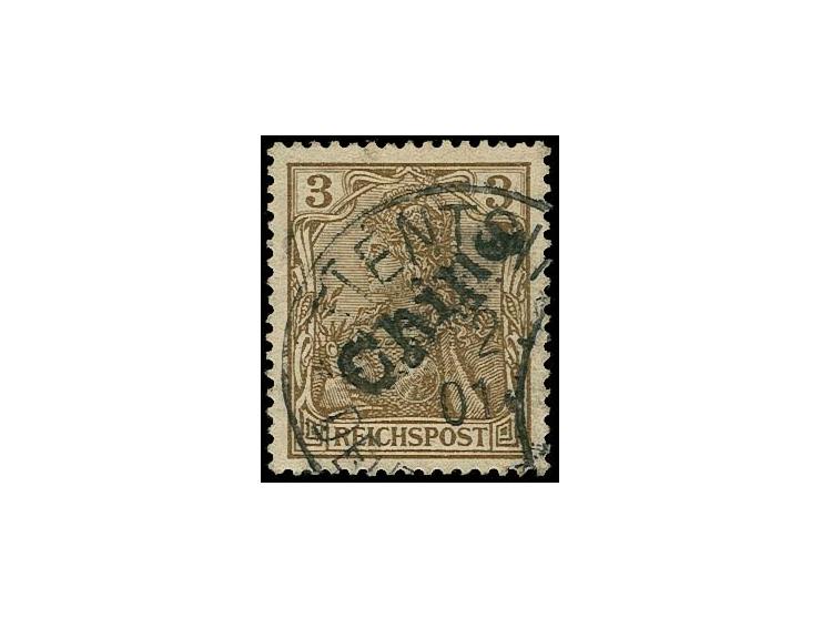 3 Pfg. mit Stempel "TIENTSIN 5.2.01", Kabinett, sign. Friedeman und Rohr sowie Fotoattest Jäschke-L. BPP