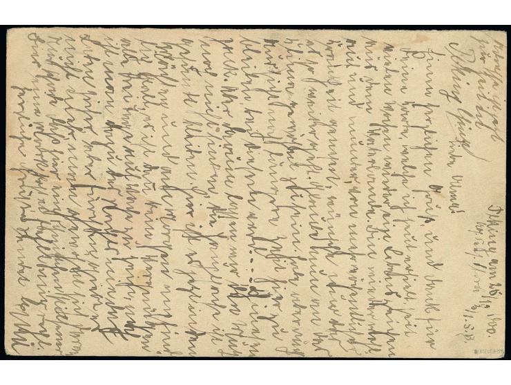 Antwortkarte 5 Pfg. mit Stempel "K.D. FELD-POSTSTATION No. 2 12/11" auf Bedarfskarte nach Deutschland mit vorderseitigem Anku