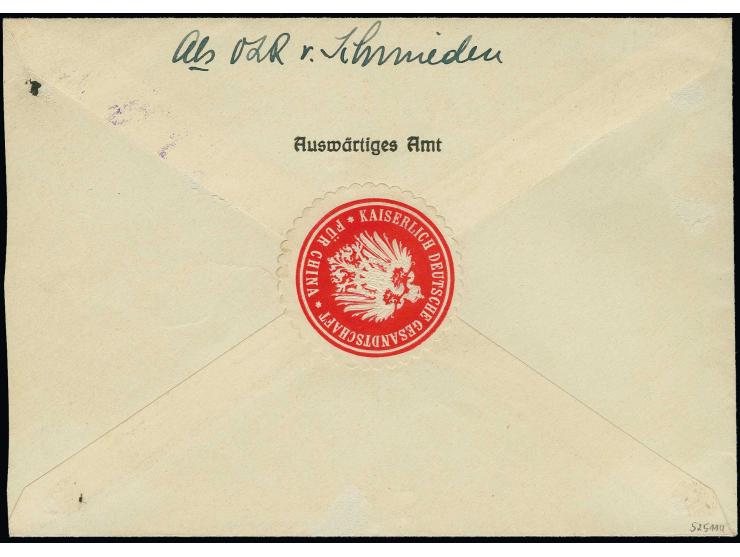 "Weitersendung genehmigt, Berlin, den. (14.6.)", violetter L3 auf Brief mit rückseitigem Absendervordruck "Auswärtiges Amt" u