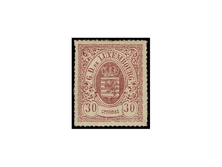 30 c. lilac, fresh colour and good perforation, unused with part original gum, tiny natural sand corn holes, otherwise very f