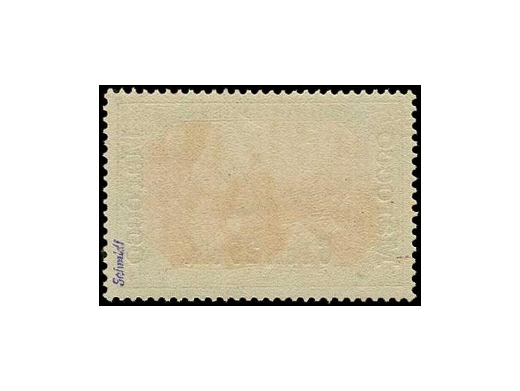 6 P. 25 C. auf 5 M. mit fettem Aufdruck, postfrisch, Kabinett, sign. Schmidt und Fotoattest Jäschke-L. BPP