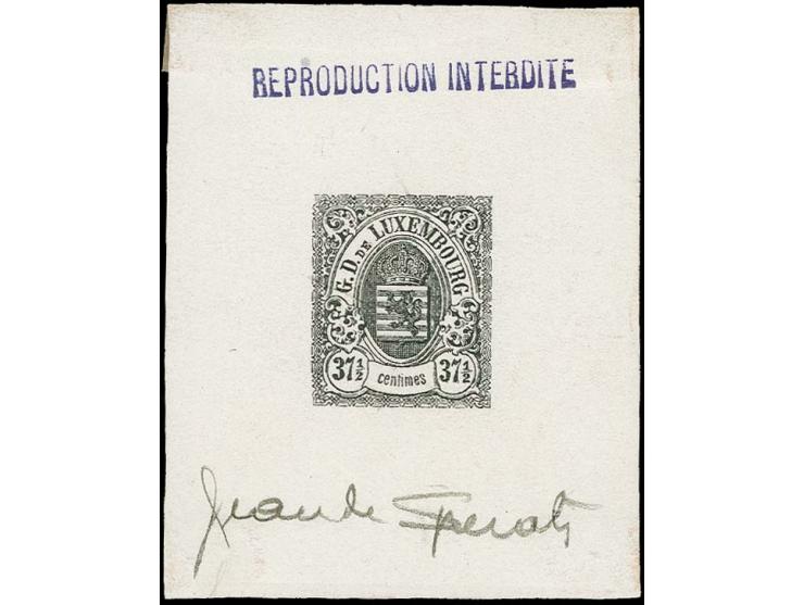 37½ c., Sperati forgery in blockformat with Sperati signature in the margin