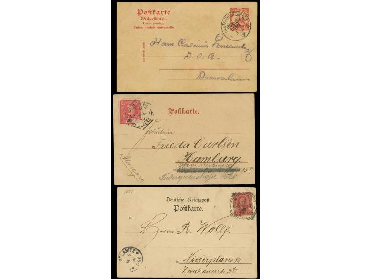 "DSP BOMBAY-LINIE a 3.1.13" mit hds. Änderung "14" (D. König), klar auf Ganzachenkarte 7 1/2 H. mit Text (datiert Marmagoa 22
