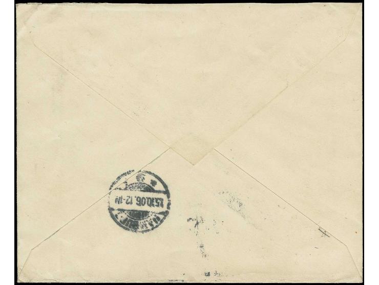 DIVERSES: 1906, portopflichtige Dienstsache von "DARESSALAM DSWA 26.9.06" mit blauem L1 "Kommando der Flottille" und Briefste