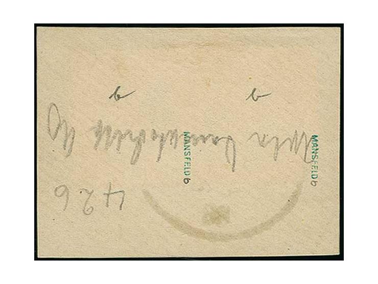 20 Pfg. mittelultramarin im waagerechtem Paar mit klarem Stempel "APIA KAISERL. DEUTSCHE POSTAGENTUR 4.12.88" auf Briefstück,