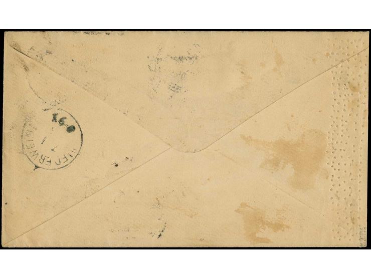 BARFREIMACHUNG: "Bezahlt 20 pfg" handschriftlich in rot mit nebengesetztem Stempel "APIA KAISERL. DEUTSCHE POSTAGENTUR 5/12 9