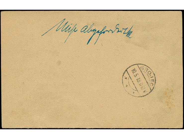 1916, Doppel-Ganzsachenkarte 7 1/2 Pfg. mit portogerechter Zufrankatur 15 Pfg. und 5 Pfg. als R-Karte von "DORPAT 4.5.16" mit