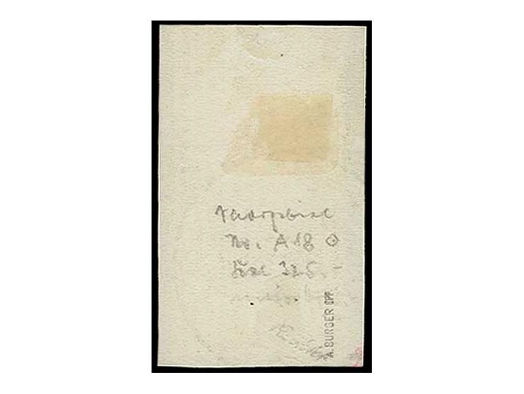 7½ Pfg. schwärzlichgrün, Oberrandstücl mit Stempel "HOMBURG" auf kleinem Briefstück, tadellos, sign. Burger BPP