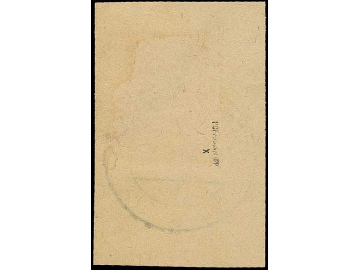 1947, Ansichten 75 Pfg. mit fallendem Wasserzeichen, mit klarem Stempel "OTTWEILER -7.8.47" auf Briefstück, tadellos, selten,