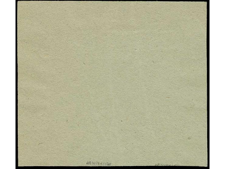2 Fr. im ungezähnten waagerechten Oberrandpaar auf Briefstück, sauber gestempelt "RIEGELSBERG 30.12.47", selten, tadellos, si