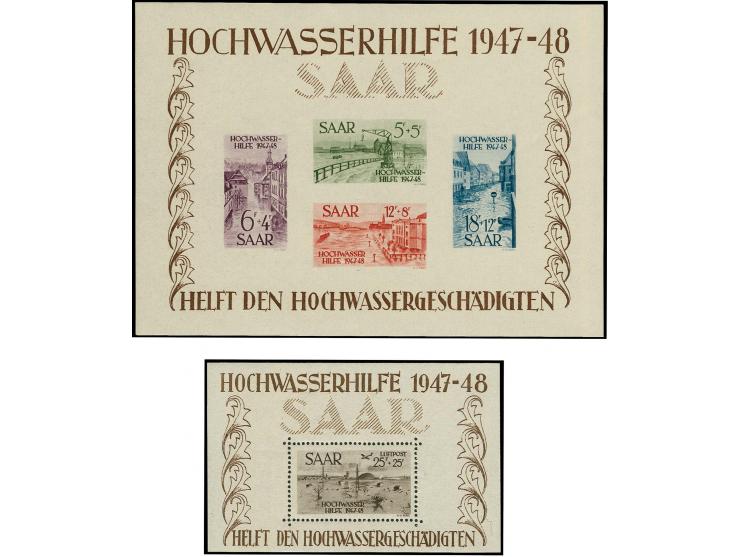1948, Hochwasser-Blockpaar, postfrisch, tadellos, Fotoattest Ney BPP