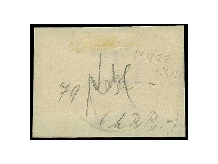 3M. mit sauberem Stempel "HEYDEKUG 14.12.22" auf Briefstück, in der Zähnung teils minimal getönt, sonst tadellos, Fotoattest 