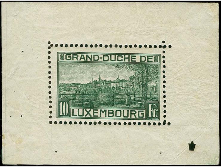 1923, Birth of Princess Elizabeth, souvenir sheet 10 fr. with short perforation, unused, fine, certificate Goebel AIEP
