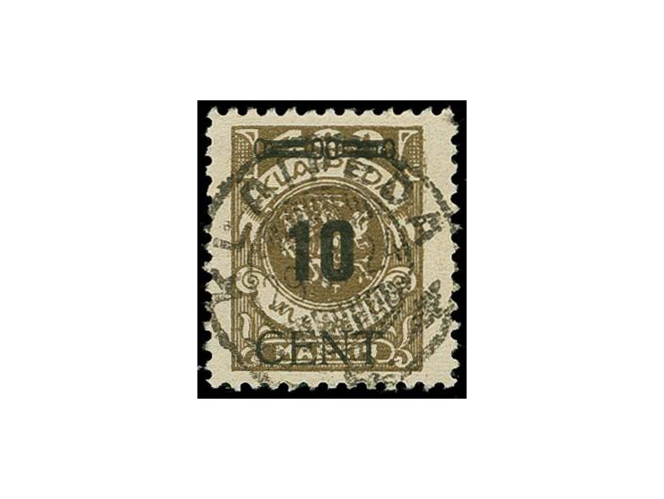 10 C. auf 400 M., sauber gestempelt, tadellos, Fotoattest Huylmans BPP