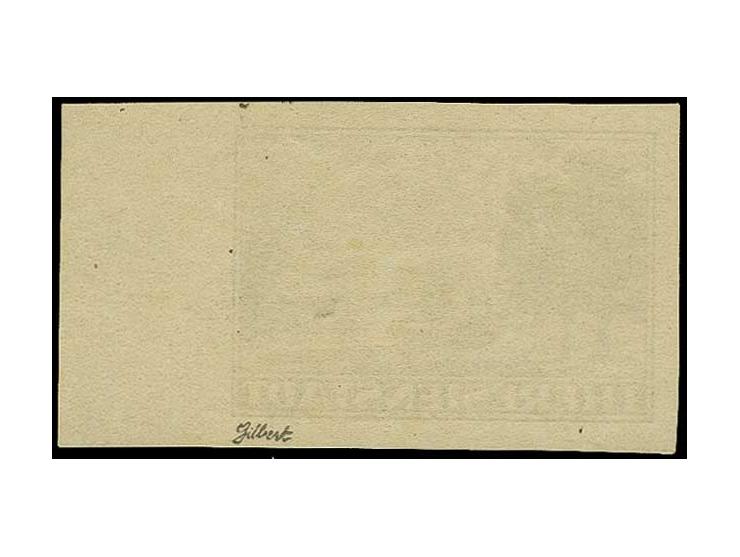 Zulassungsmarke ungezähnt mit rechtem Rand, postfrisch, Kabinett, sign. Gilbert und Fotoattest Pfeiffer BPP