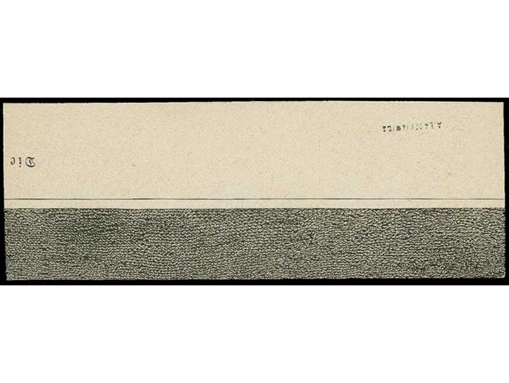 LITZMANNSTADT: 1944, 5 Pfg., Kehrdruckpaar auf rückseitig bedrucktem Kartonpapier, ungebraucht ohne Gummi, wie verausgabt, po