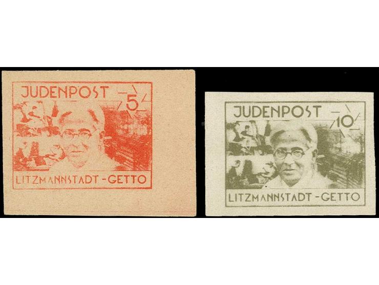 1944, 5 Pfg. zinnober und 10 Pfg. olivgrün, ungebraucht ohne Gummi wie verausgabt, Kabinett, u.a. sign. Jungjohann BPP mit Fo