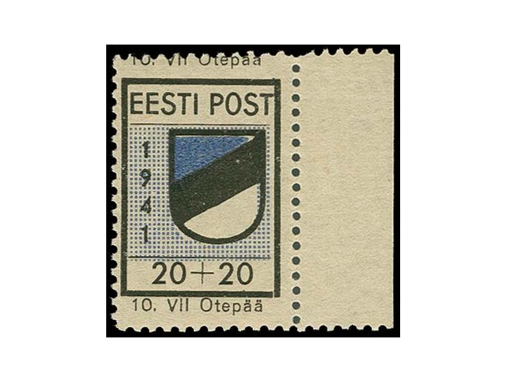 20 K., Type I, mit rechtem Bogenrand, postfrisch, Kabinett