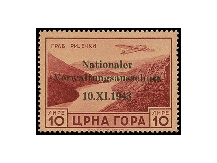 Verwaltungsausschuß Flugpost 10 L., Feld 9, postfrisch, tadellos, private Signatur, Fotoattest Brunel (Mi. 7.000,-)