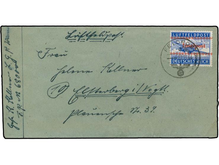 1944, Insel Kreta gezähnt mit sauberem Abschlag des Tagesstempels des Feldpostamtes in Chania auf Kreta "FELDPOST 22.11.44" a