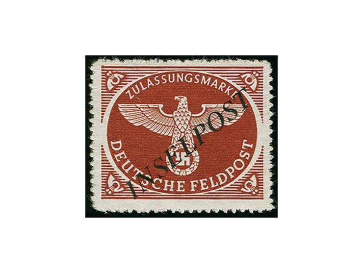 Agramer Aufdruck durchstochen, blauschwarzer Aufdruck, Platte I/1, ungebraucht mit leichten Anhaftungen links unten, rechts u